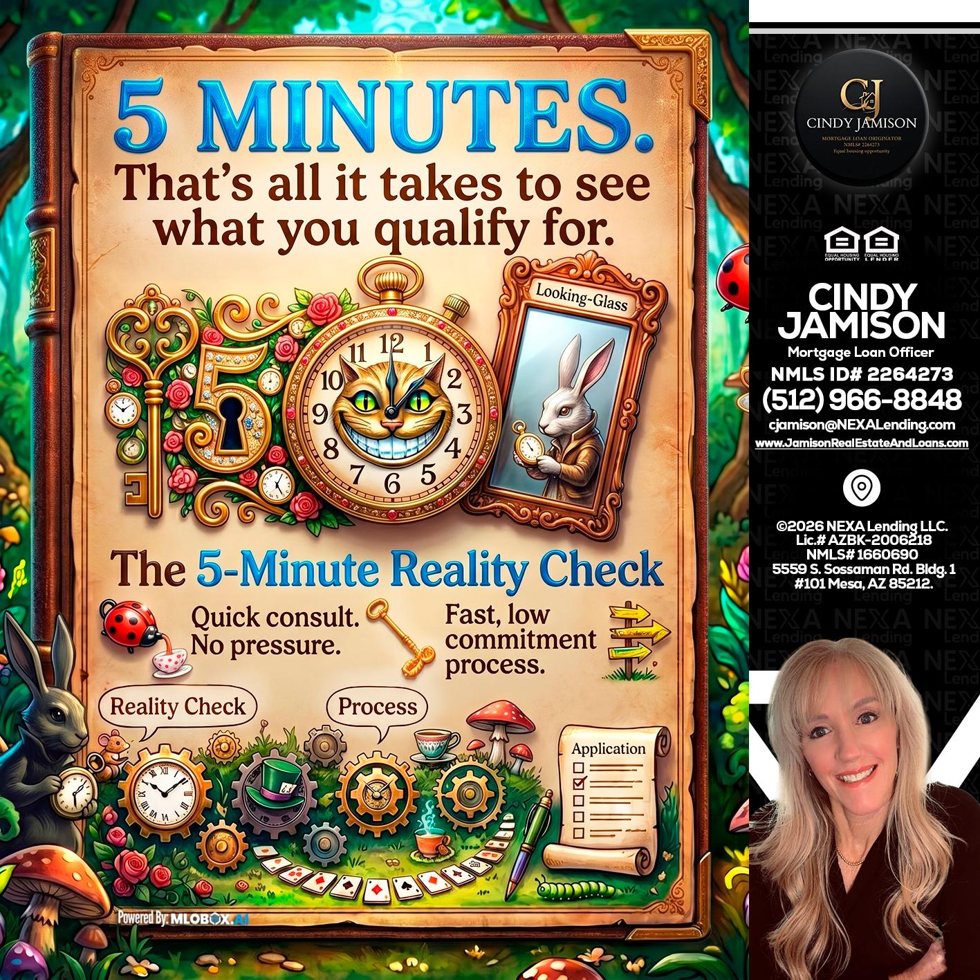 Reality Check! - Cindy Jamison -Mortgage Loan Officer