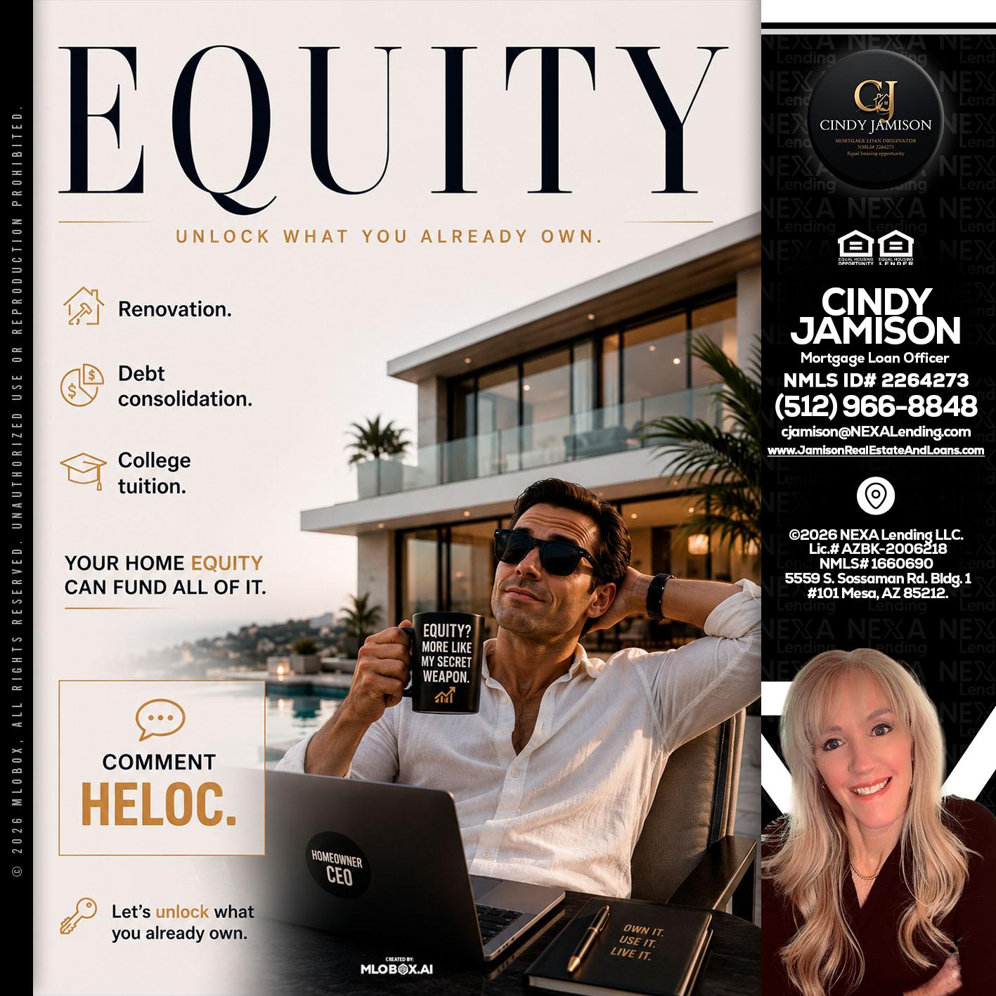 EQUITY - Cindy Jamison -Mortgage Loan Officer