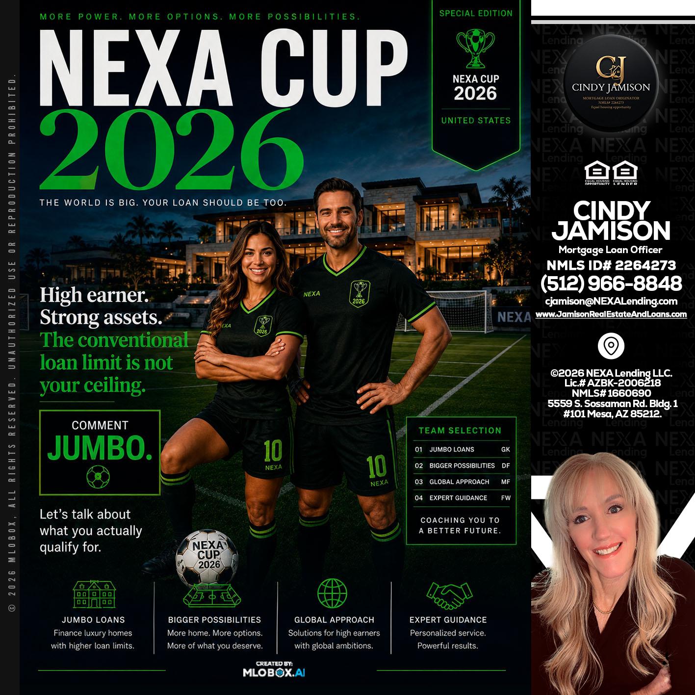 NEXA CUP 2026 - Cindy Jamison -Mortgage Loan Officer