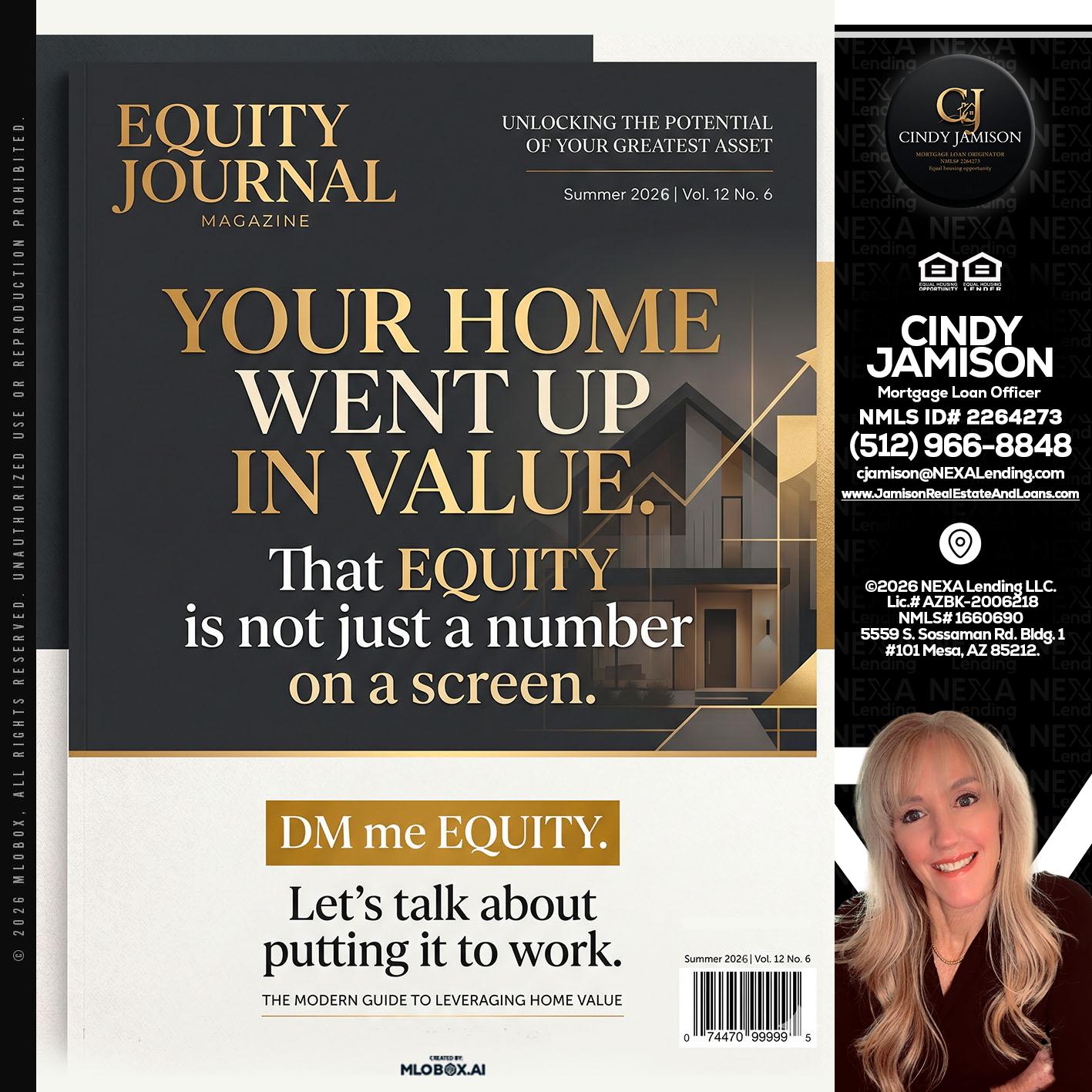 YOUR HOME - Cindy Jamison -Mortgage Loan Officer