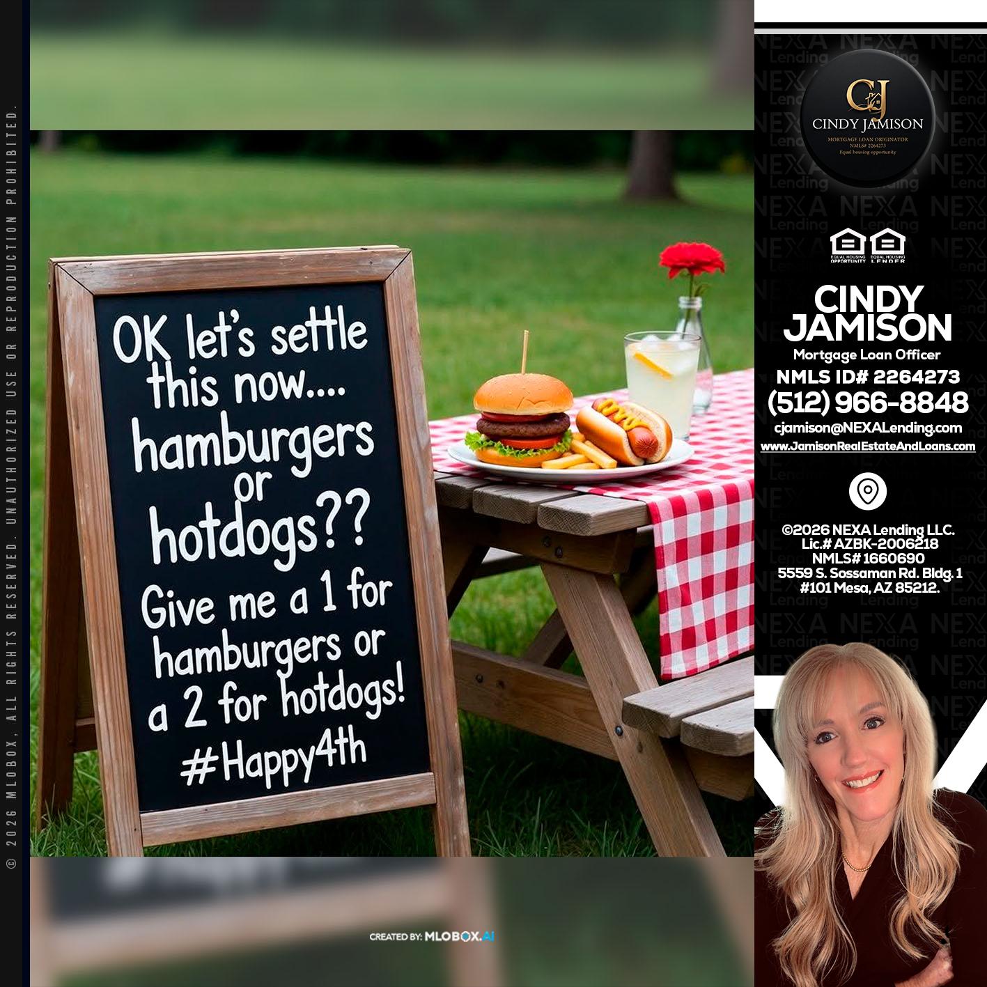 let settle this - Cindy Jamison -Mortgage Loan Officer